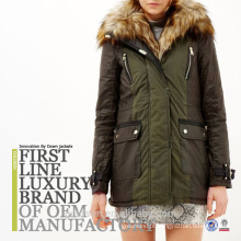 2016 Mulheres com calidez Goose Down Jacket Com Raccon Fur